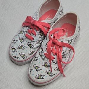 Vans Kids Unicorn Print Sneakers - Pink and White